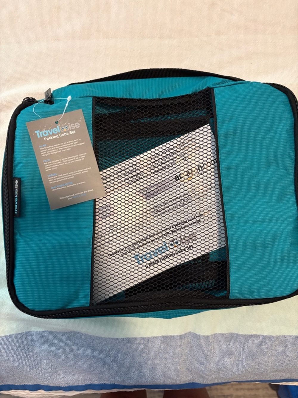 TravelWise Teal Packing Cube Set- Travel Organizer set of 5 - Picture 1 of 5